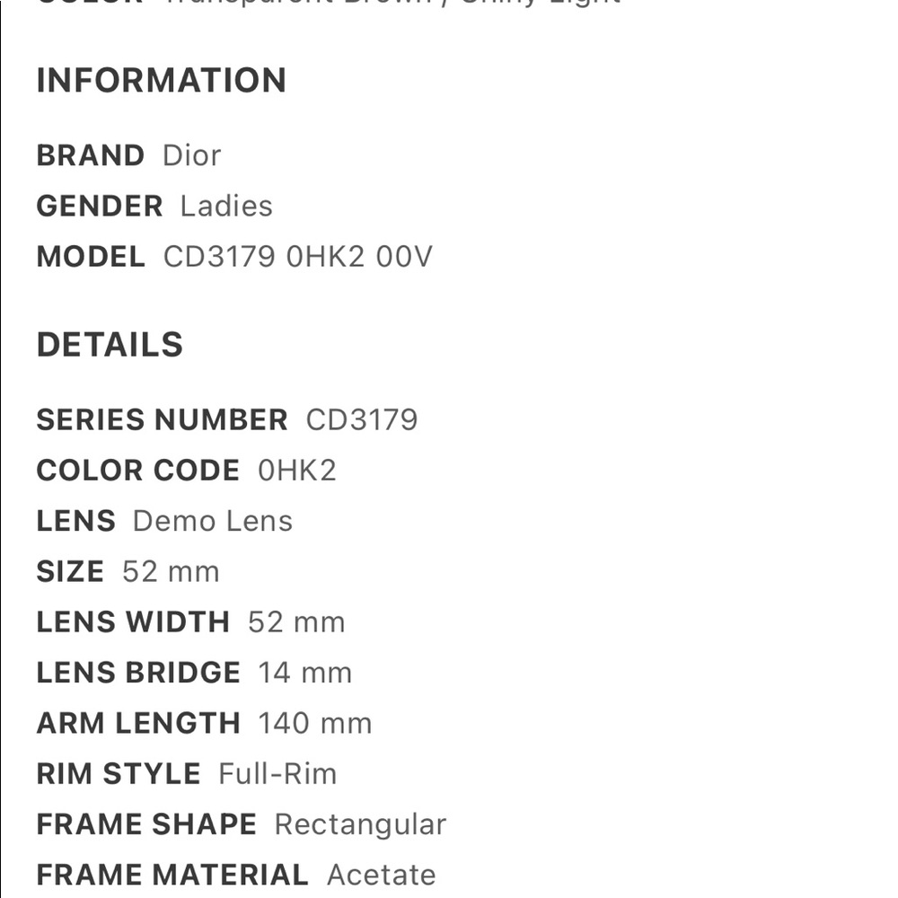 Christian Dior Women's Eyeglasses with logo - Picture 10 of 11